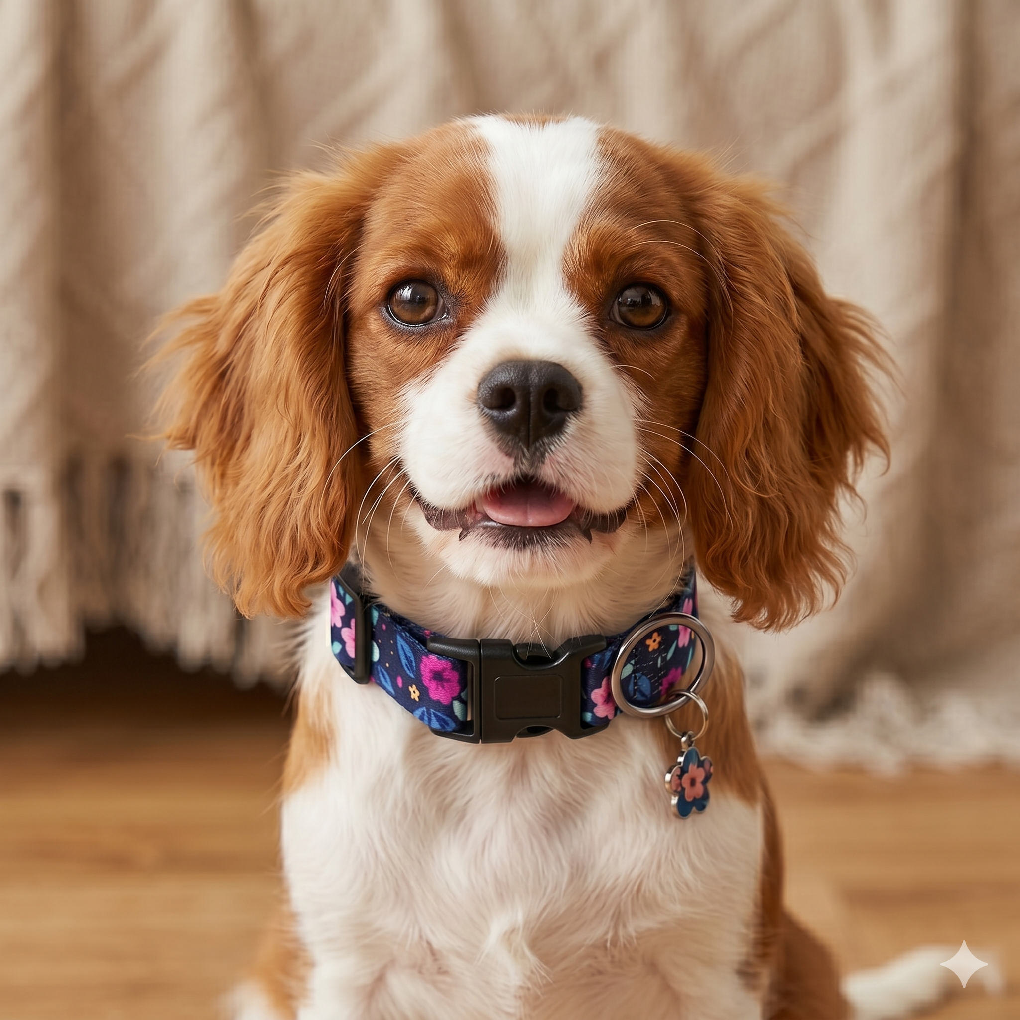 Adjustable Floral Dog Collar